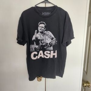 Johnny Cash (Flipper The Bird) Graphic Tee with Iconic Print